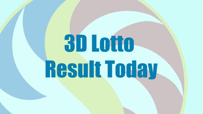 3D Lotto Result Today