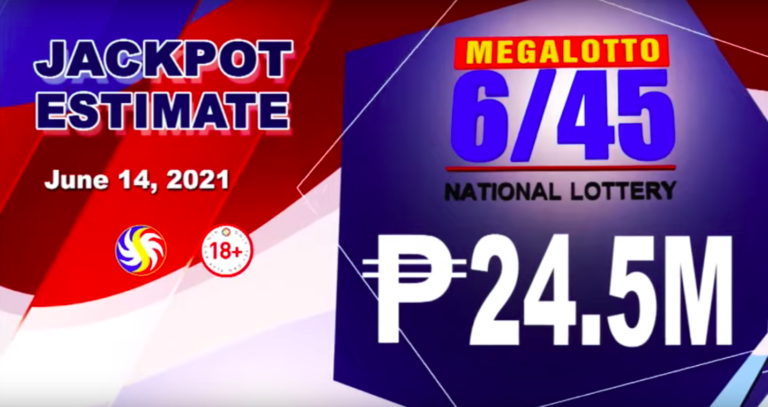 6/45 Megalotto Result Today June 14, 2021 Monday from PCSO