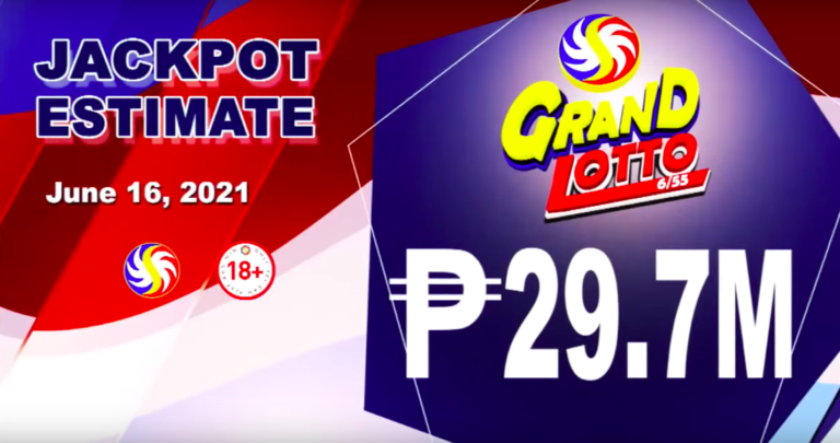 6/55 Grand Lotto Result Today Wednesday June 16, 2021 from PCSO