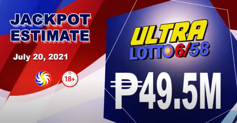 6/58 Ultra Lotto Result Today Tuesday July 20, 2021 from PCSO Draw