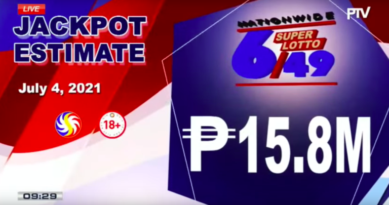 6/49 Super Lotto Result Today, July 4, 2021 Sunday from PCSO